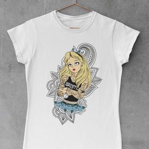 Grunge Alice in wonderland Tshirt